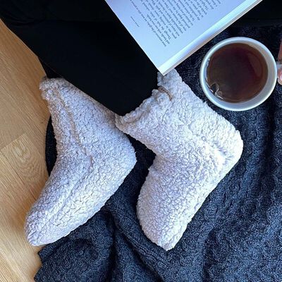 Woolly Slipper Socks Natural